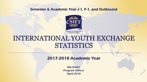 International Youth Exchange Statistics: 2017-2018 Semester & Academic Year Programs J-1, F-1, and Outbound